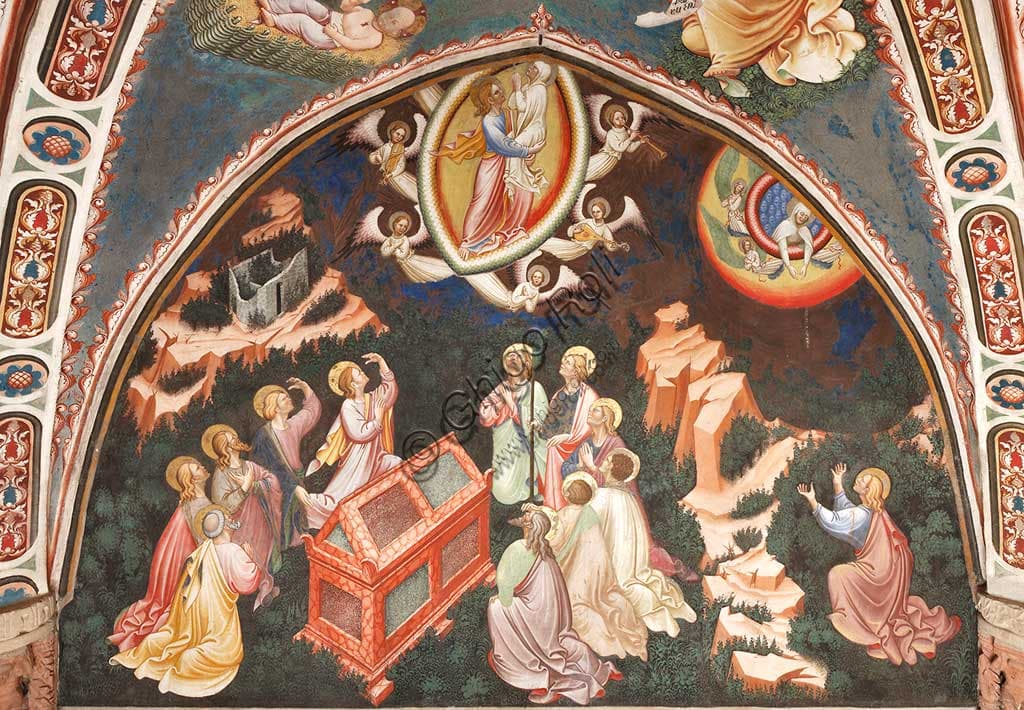 Detail fresco Assumption of the Virgin, Master of Vignola, Vignola Stronghold