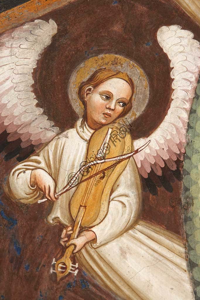 Fresco of the Assumption of the Virgin at Vignola Stronghold: Angel with Violin