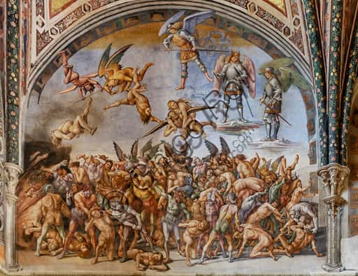 Affresco Dannati all'Inferno di Luca Signorelli nel Duomo di Orvieto