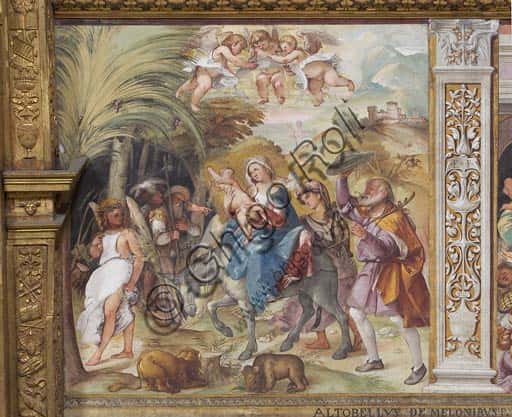 'Flight into Egypt' Fresco by Altobello Melone in Cremona Cathedral