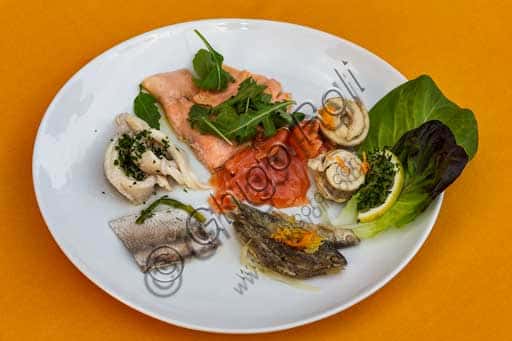 Lake Fish Cold Appetizers at Imbarcadero Restaurant, Isola Pescatori