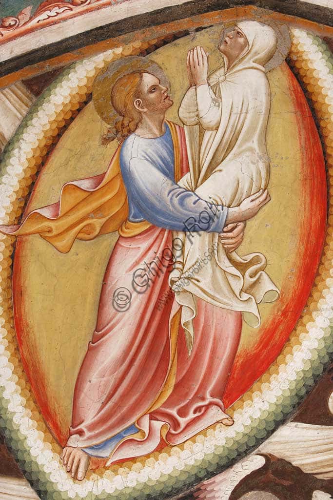 Assumption of the Virgin: Christ carrying Mary in Vesica Piscis