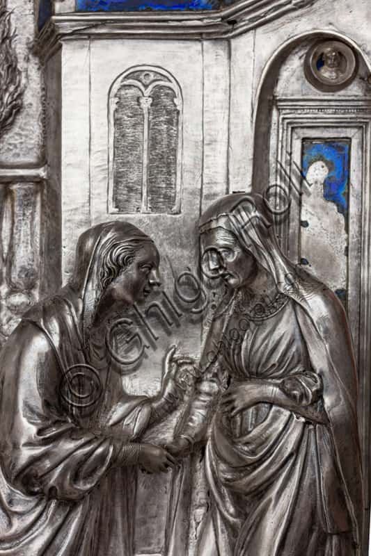 The Visitation: Tile by Bernardo Cennini for the Silver Altar in Florence