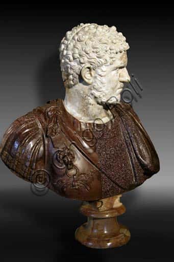 Portrait Bust of Emperor Caracalla in Porphyry and Marble - Capitoline Museums