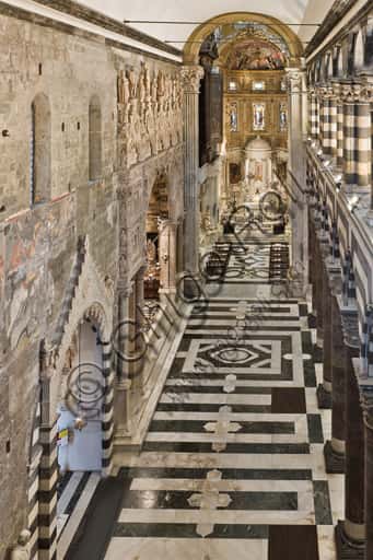 Left aisle of Genoa Cathedral: architectural and artistic overview