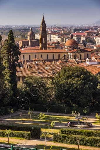 View of the Basilica of Santo Spirito from the Boboli Gardens, Florence
