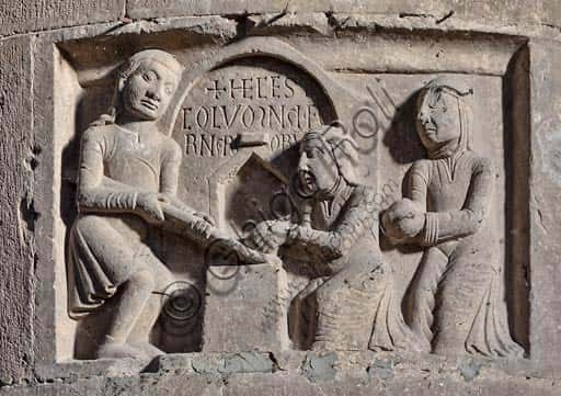Medieval Guild Tile: Symbolism of Labor in Piacenza Cathedral