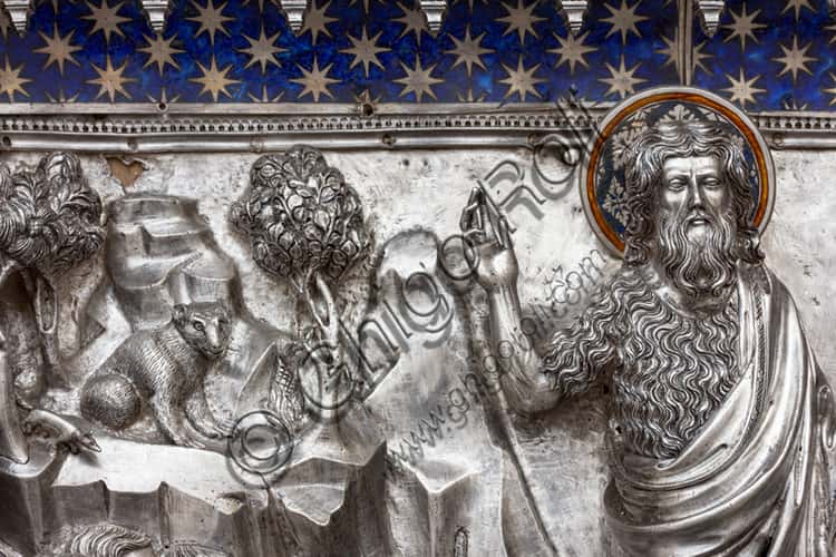 St John the Baptist Preaching: Silver Altar Panel by Florentine Goldsmiths