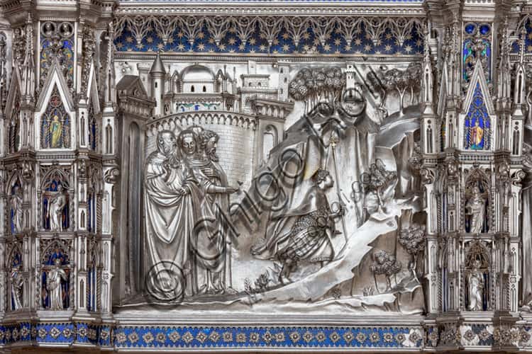 Tile 'Infant St. John Sets Out Towards the Desert' - Silver Altar, Florence