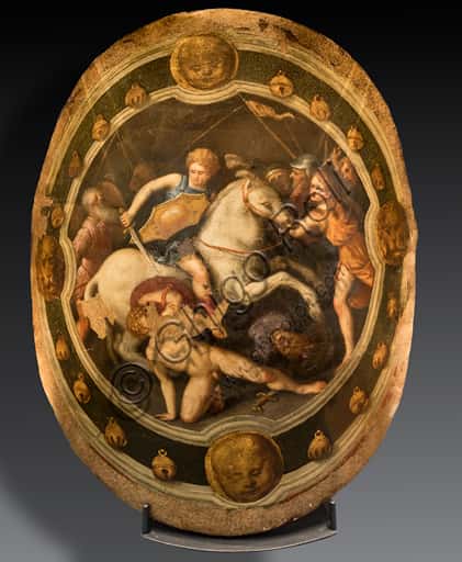 The Killing of Galata by Garofalo: 16th Century Tournament Plaque