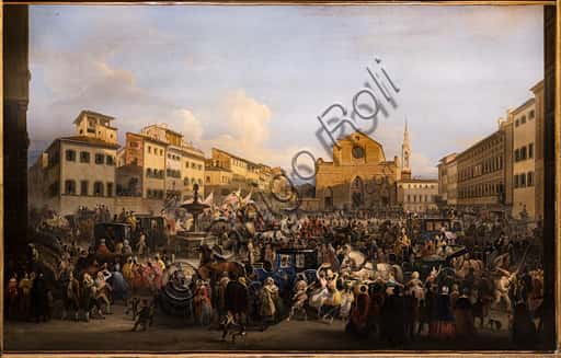 Berlingaccio in St. Croce Square by Giovanni Signorini, 1846