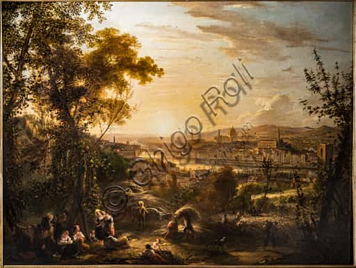 Giovanni Signorini: "Harvest in Summer" (1856) Oil on Canvas Painting