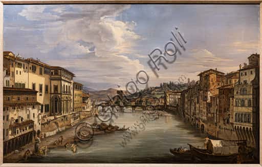 Giovanni Signorini: View of the Arno from Ponte Vecchio
