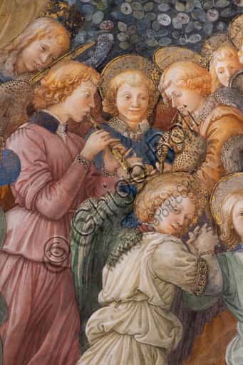 Coronation of Mary by Filippo Lippi: Detail of Angels in Spoleto Cathedral