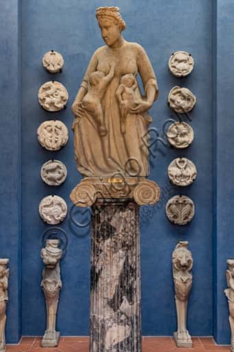 Charity by Tino di Camaino: Marble Sculpture from the Florence Baptistery