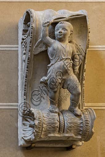 Mantelpiece Relief with Cupid from the Workshop of Giuliano da Maiano
