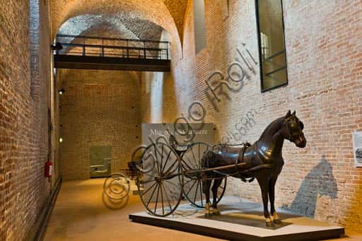 The Carriage Museum in Piacenza's Farnese Palace: Sulky & Horse Statue