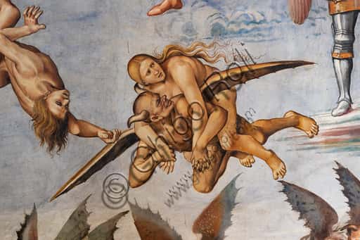 Demone volante nel Duomo di Orvieto: affresco di Luca Signorelli