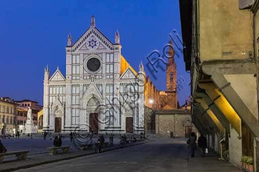 Piazza Santa Croce and the Basilica of Santa Croce in Florence