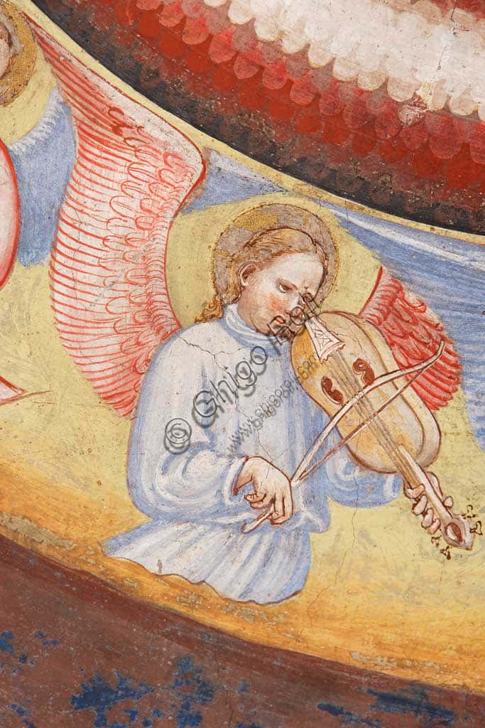 The Ascension of Christ Fresco: Angel Musician at Vignola