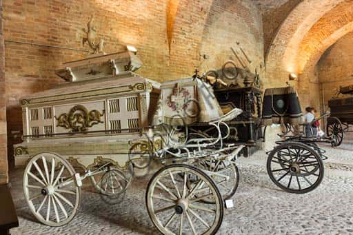 The Hearse Room at the Carriage Museum of Piacenza