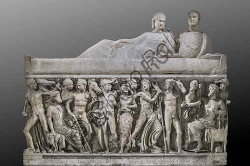 Achilles Sarcophagus at the Capitoline Museums: 3rd Century Roman Marble