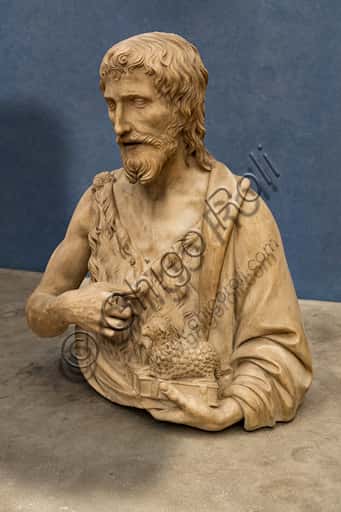 St. John the Baptist: A Tuscan Marble Statue from the Early 1500s