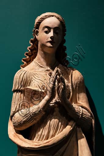Renaissance Polychrome Terracotta Sculpture of St. Catherine