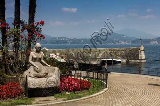The Mermaid Statue on Stresa Lakefront, Lake Maggiore