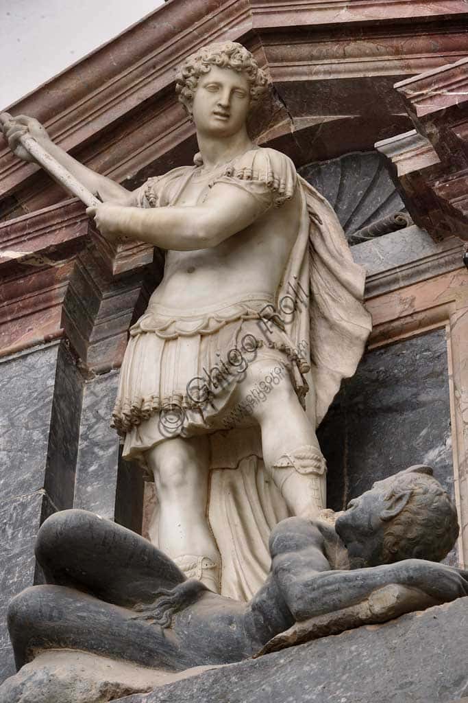 Statue of St. Michael defeating the devil, Mausoleum of St. Pius V