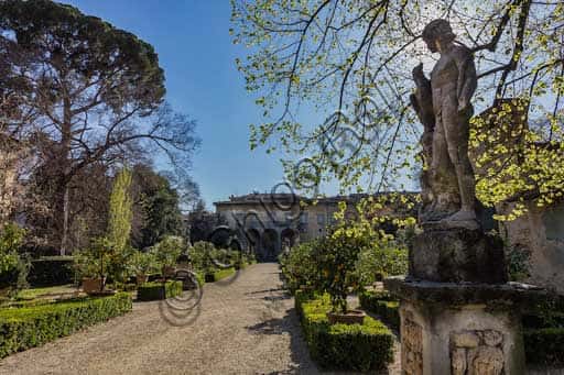 Male Statues in the Historic Garden of Palazzo Corsini al Prato, Florence