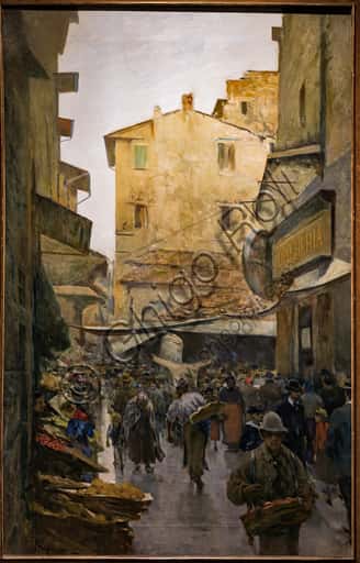 Telemaco Signorini's 'The Old Market from Degli Speziali Street', ca. 1882