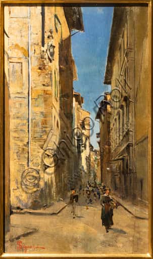 Partial View of a Street in Florence by Telemaco Signorini