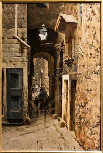Cavalieri Street in the Old Ghetto of Florence by Telemaco Signorini