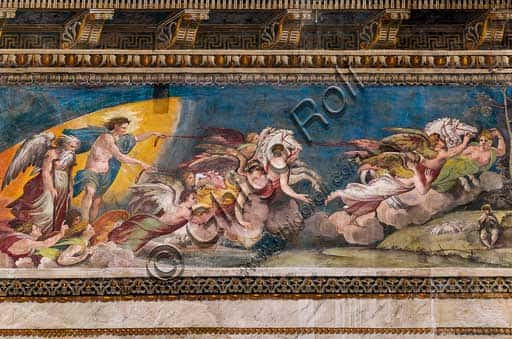 Apollo-Helios Driving the Sun Chariot Fresco in Villa Farnesina