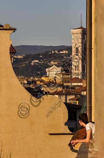 Panoramic View of Florence from Piazza Santo Spirito