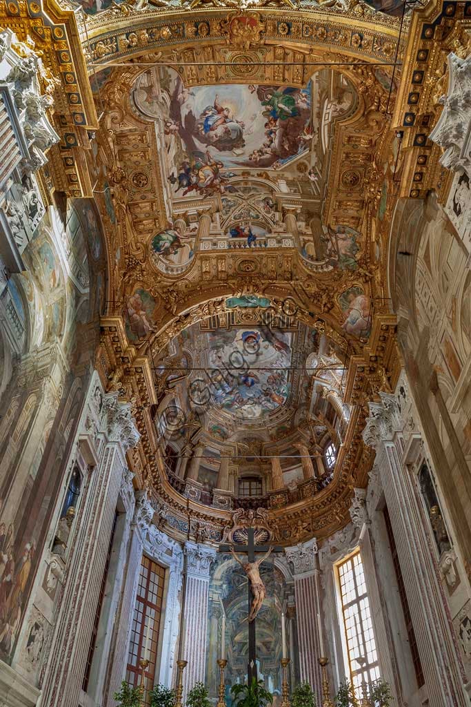 Frescoes of the Annunciation and Assumption of Mary in the apse, Basilica of SS. Annunziata Genoa