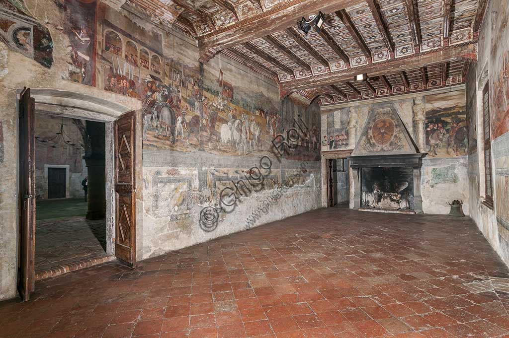 Fresco cycle depicting Christian I of Denmark visiting Bartolomeo Colleoni in Malpaga Castle, Cavernago