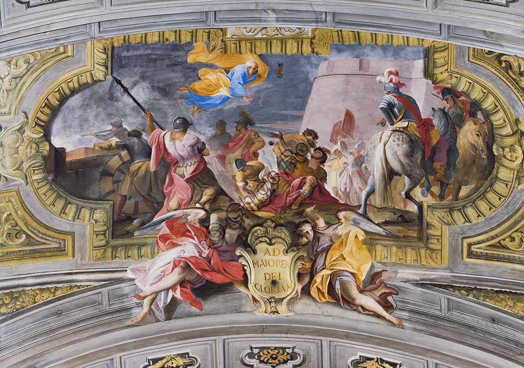 Baroque fresco 'Vision of St. Ignatius at Pamplona' by Andrea Pozzo in St. Ignatius Church, Rome