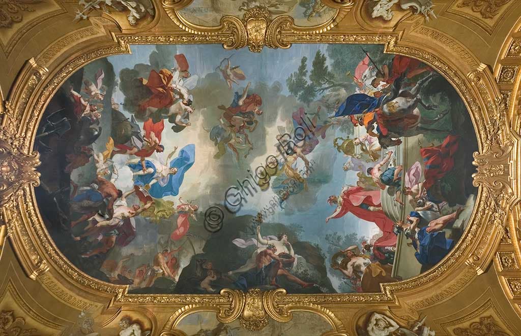 Detail of fresco Venus and Jupiter, Beaumont Gallery, Royal Palace Turin