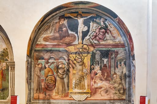 Crucifixion and stories of St. Anthony fresco, Jacopo Vincioli, Montefalco