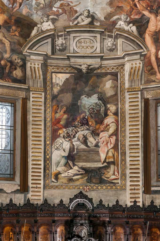 Fresco of the Lamentation of Christ by Camillo Procaccini, apse of St Prospero Basilica