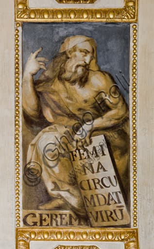 Affresco del profeta Geremia, Giovanni Battista Castello, Cappella Lercari, Duomo di Genova