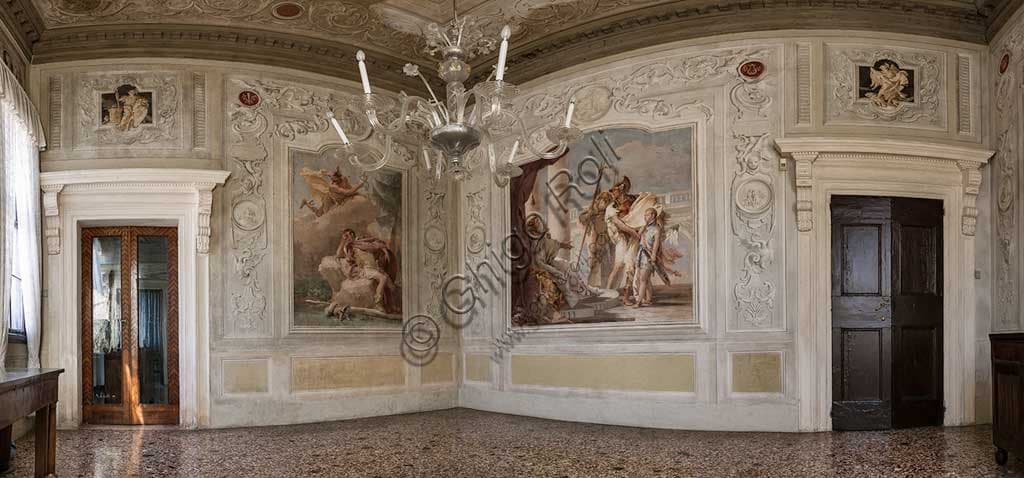 Giambattista Tiepolo fresco, Aeneas and Dido, Villa Valmarana ai Nani, Vicenza Italy