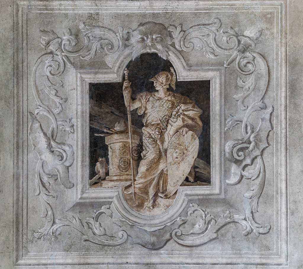 Monochrome fresco of Aeneas, Giandomenico Tiepolo, Villa Valmarana ai Nani Vicenza Italy