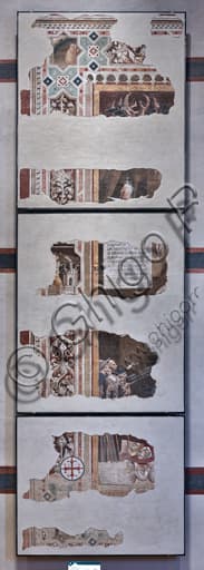Frammento di affresco di Andrea Orcagna con demoni e figure dal Trionfo della Morte, Basilica di Santa Croce, Firenze