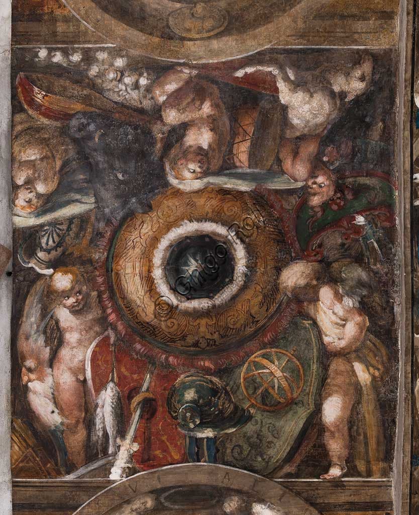 Dettaglio dell'affresco di Parmigianino con putti nella chiesa di San Giovanni Evangelista a Parma