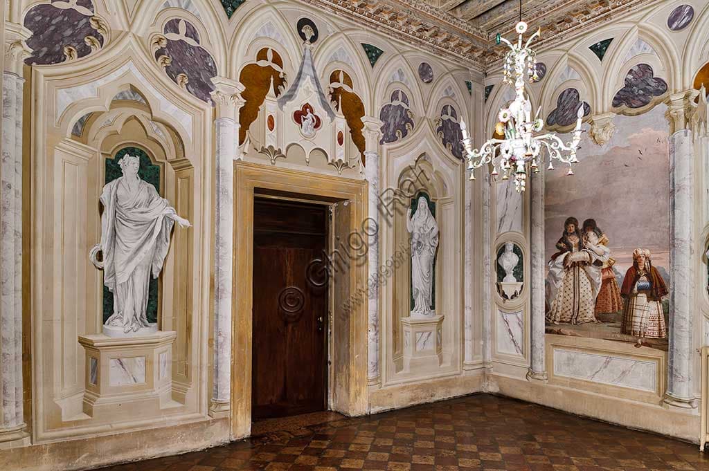 Fresco A Winter Walk Giandomenico Tiepolo Villa Valmarana ai Nani Vicenza detail