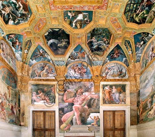Detail of Polyphemus fresco in the Chamber of Cupid and Psyche, Palazzo Te Mantua, by Giulio Romano
