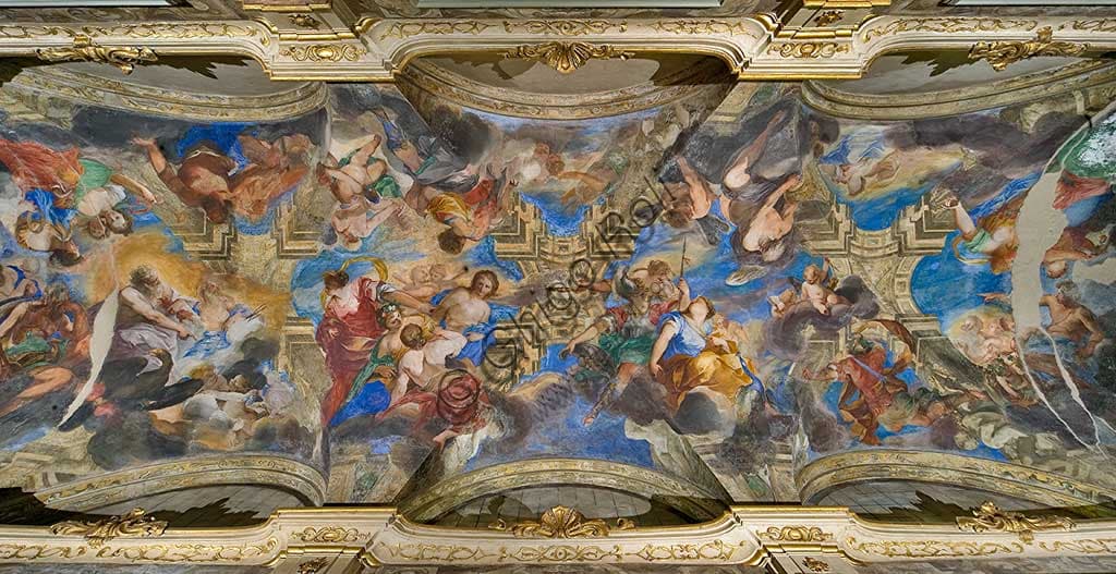 Fresco 'The Rape of Proserpina' by Valerio Castello, vault of the Loggia, Palazzo Balbi Senarega Genoa